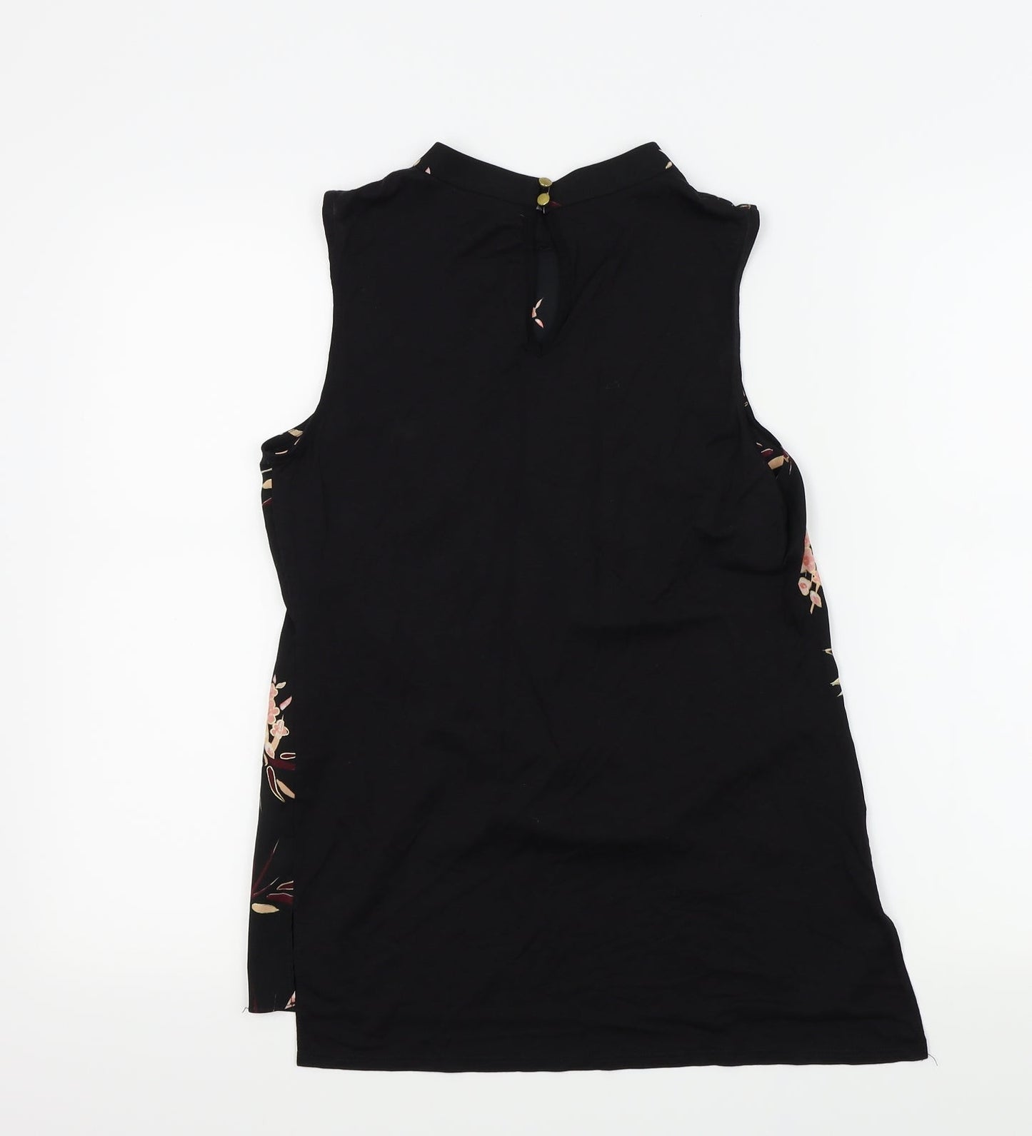 F&F Womens Black Floral  Basic Blouse Size 6