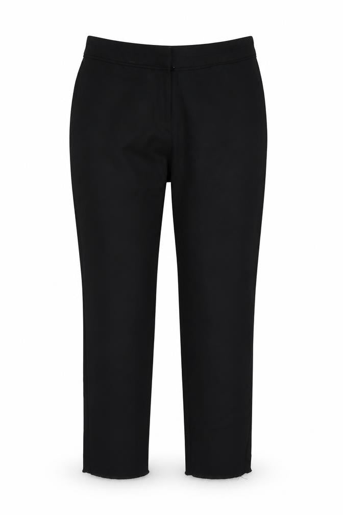 Front view of F&F women’s black houndstooth trousers, size UK 10, 26-inch leg