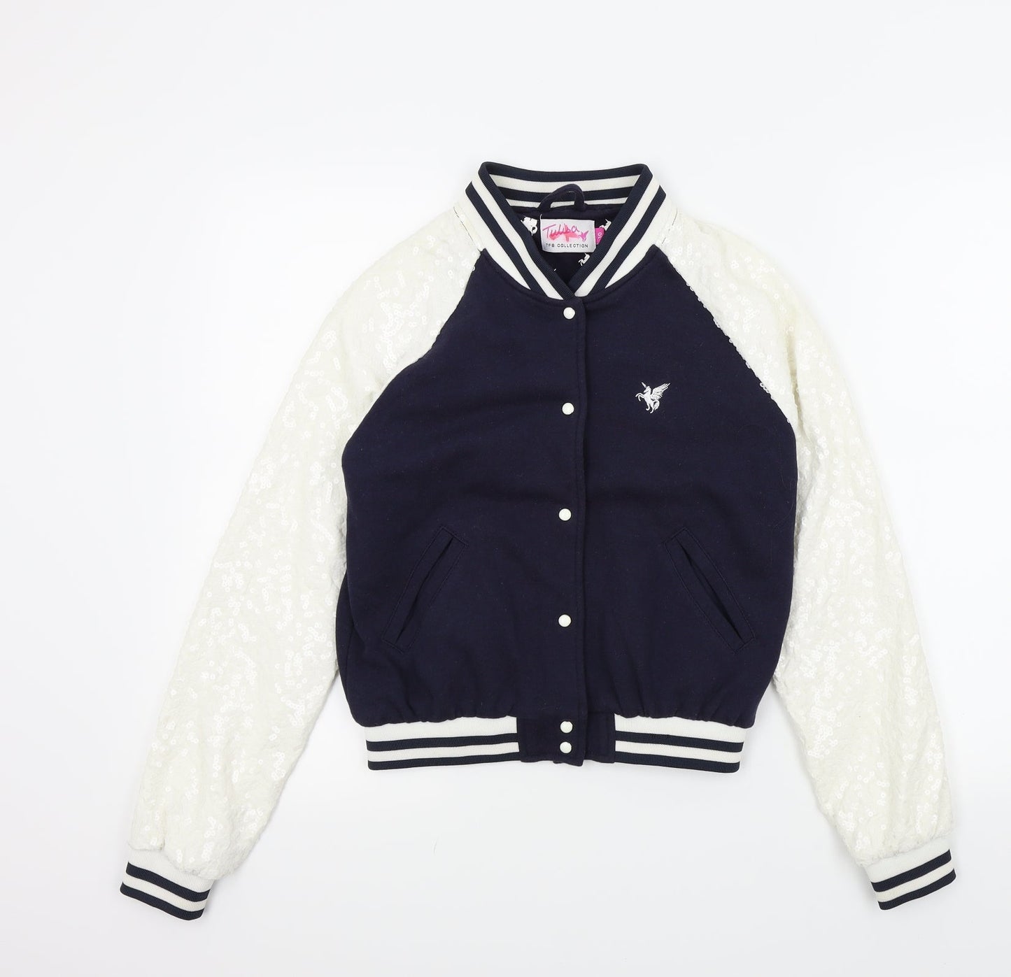 tulisa Girls Blue Colourblock  Basic Jacket Jacket