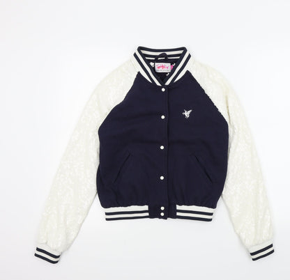 tulisa Girls Blue Colourblock  Basic Jacket Jacket