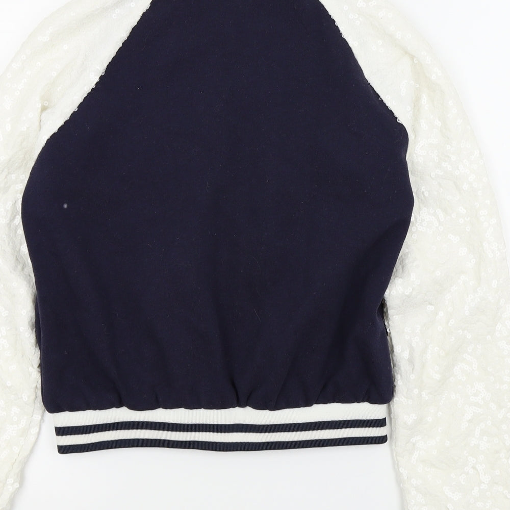 tulisa Girls Blue Colourblock  Basic Jacket Jacket