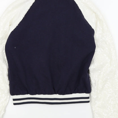 tulisa Girls Blue Colourblock  Basic Jacket Jacket