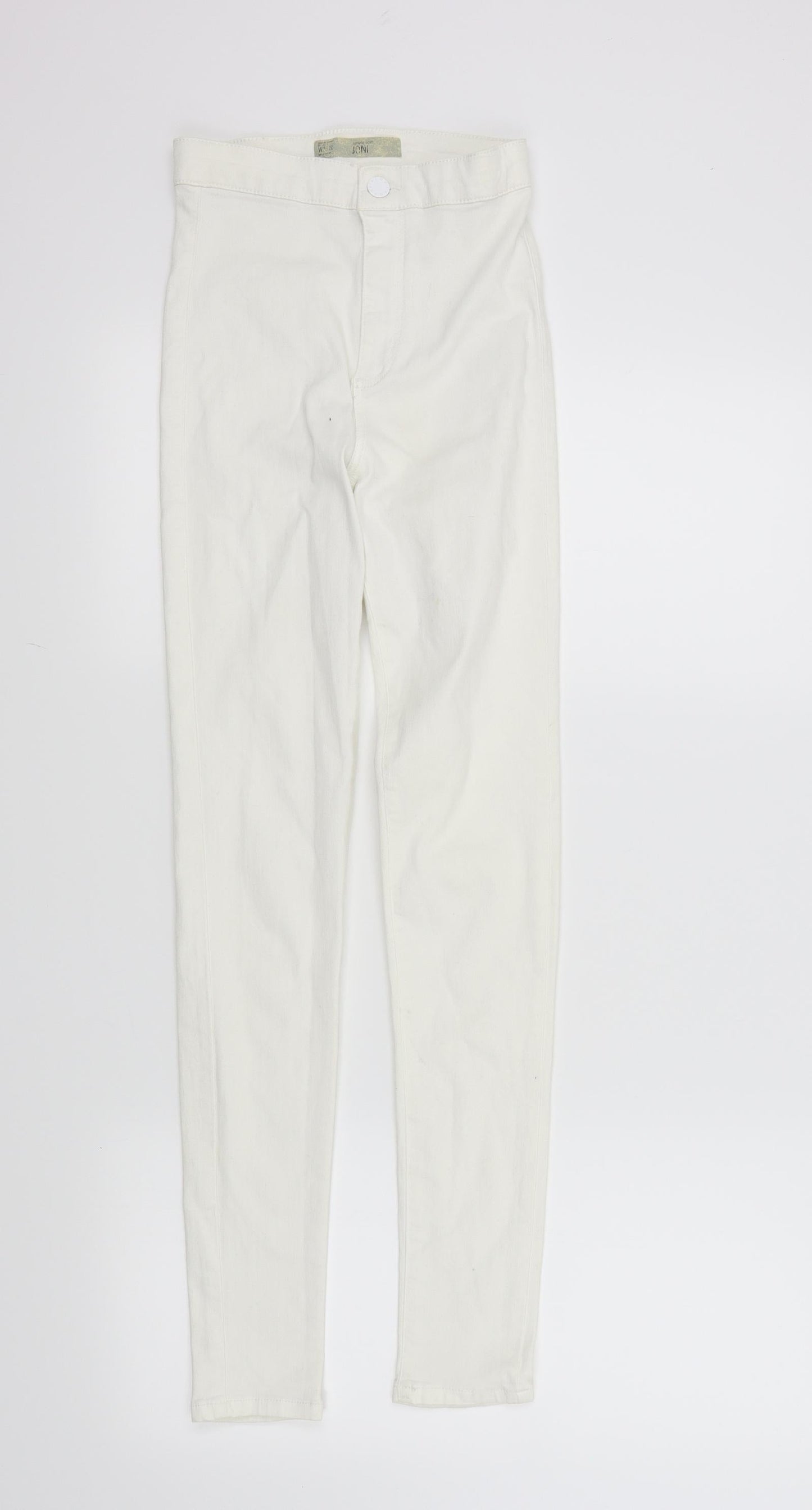 Topshop Womens White   Skinny Jeans Size 26 L29 in