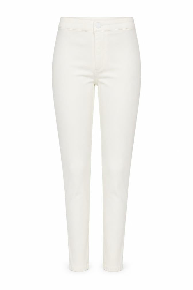 Front view of Topshop women’s white skinny jeans, size UK 26, 29-inch leg