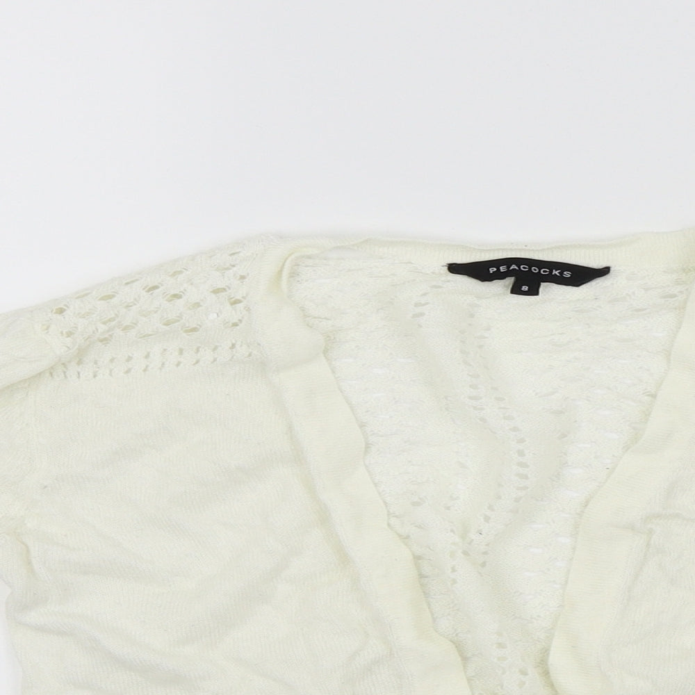 Peacocks Womens Silver   Cardigan Jumper Size 8