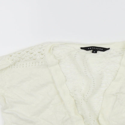 Peacocks Womens Silver   Cardigan Jumper Size 8