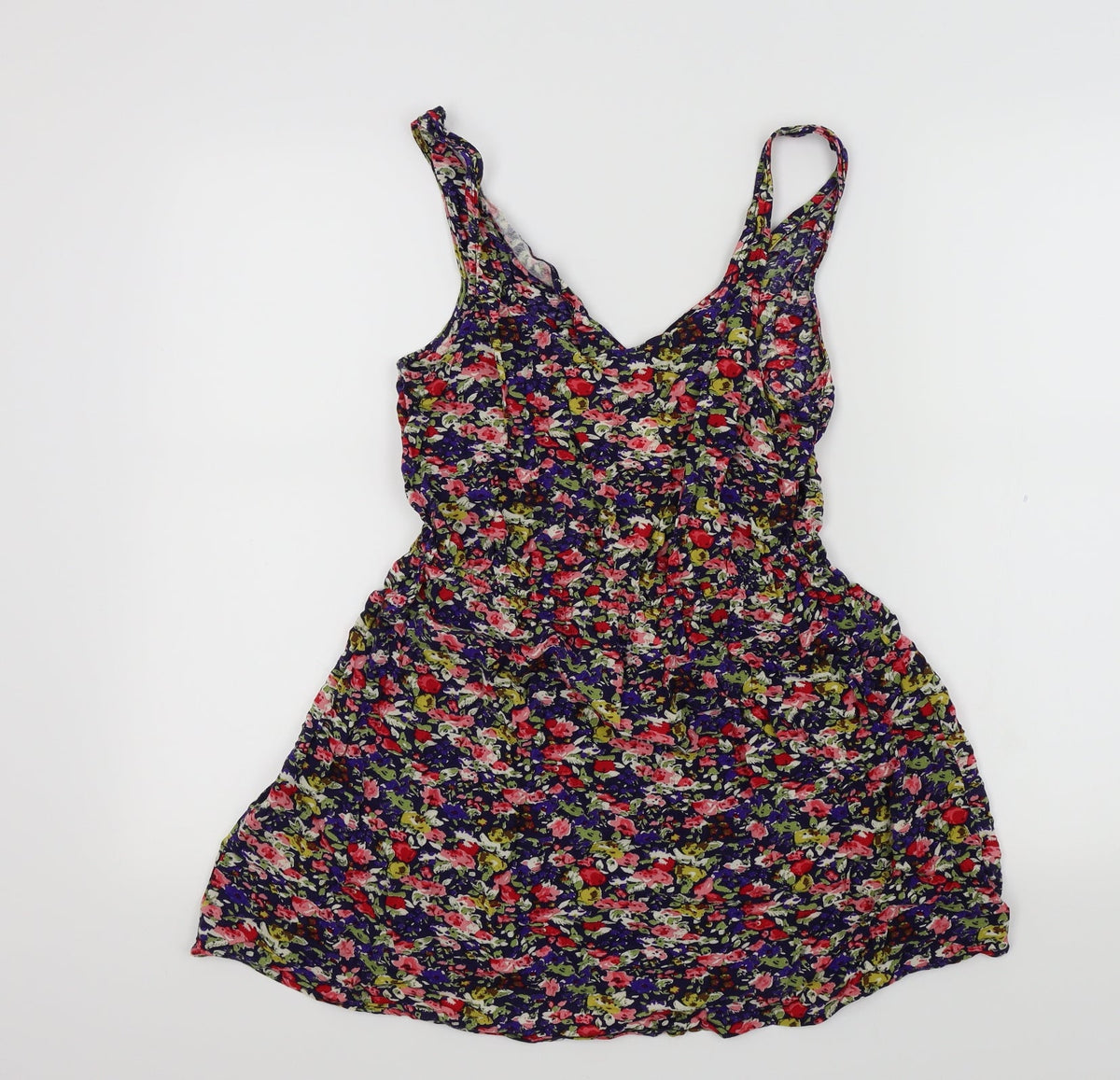 Additional front view of I Love H81 women’s multicoloured floral basic blouse, size UK 10