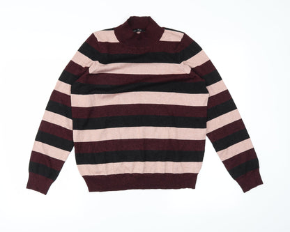 F&F Womens Red Striped  Pullover Jumper Size 14