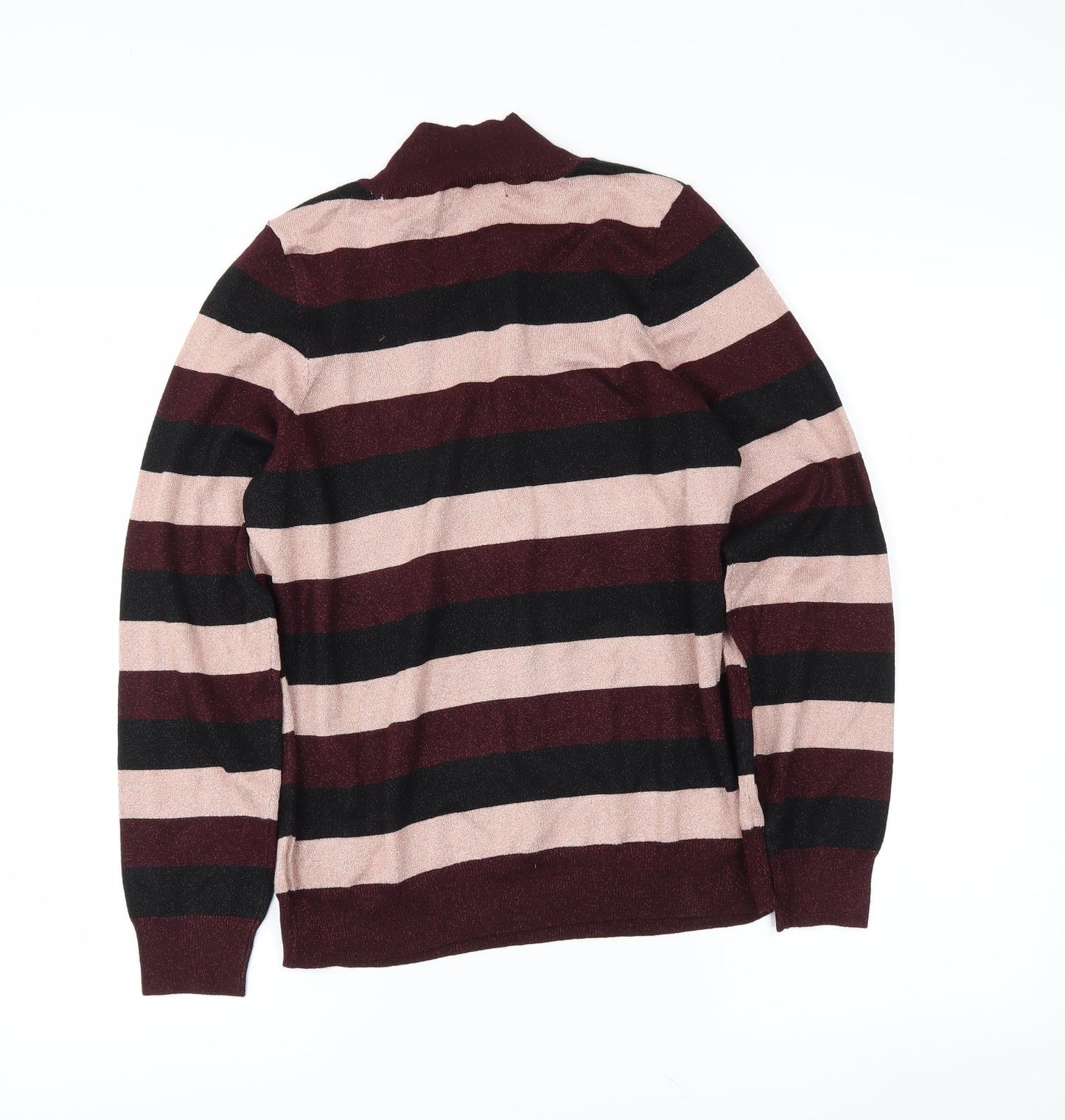 F&F Womens Red Striped  Pullover Jumper Size 14