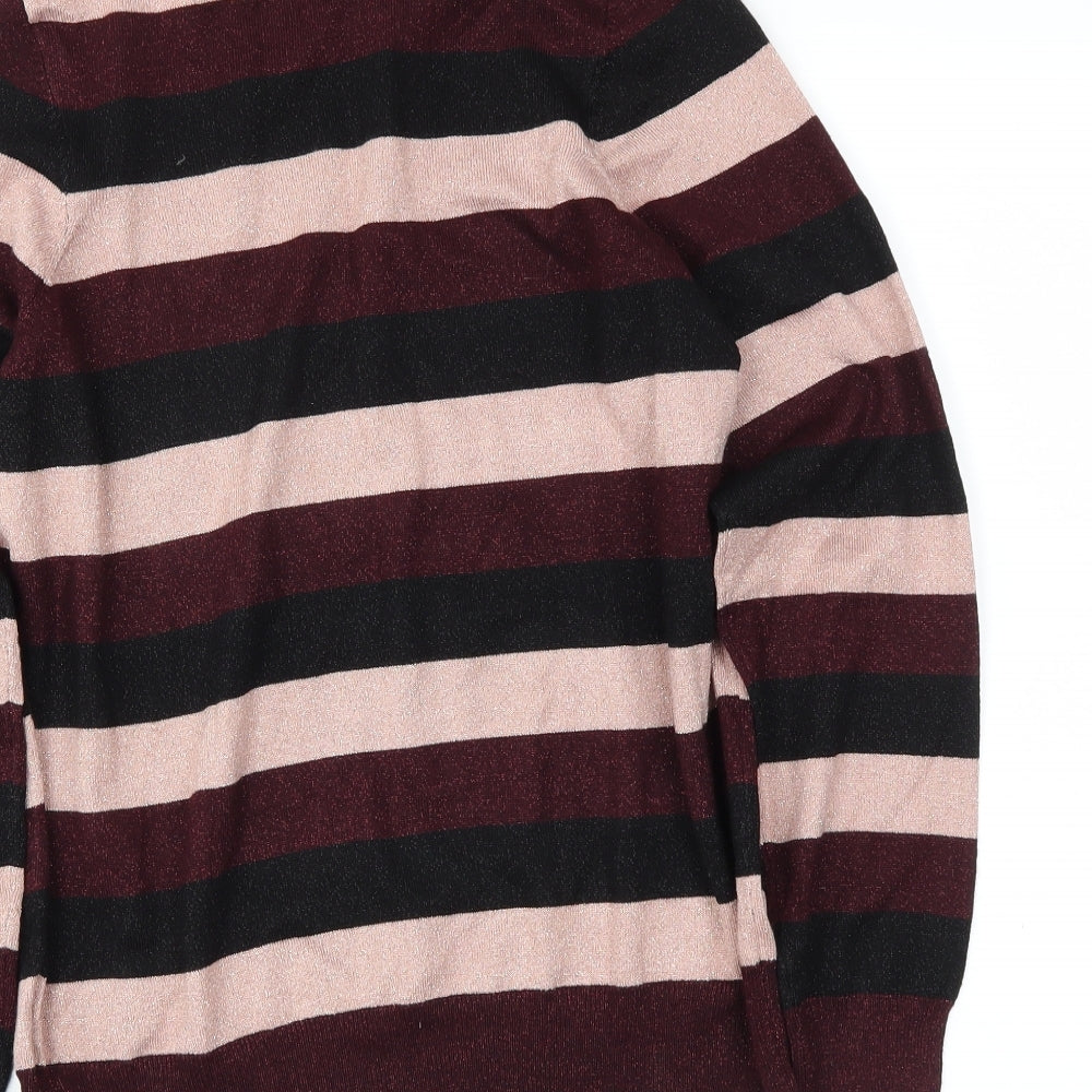 F&F Womens Red Striped  Pullover Jumper Size 14