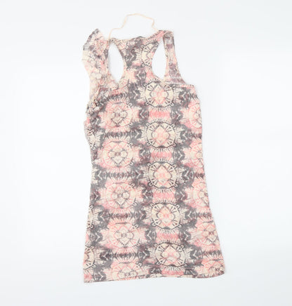 Atmosphere Womens Pink Animal Print  Basic Polo Size 10