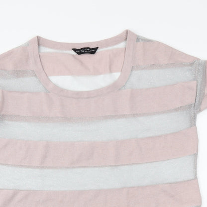 Dorothy Perkins Womens Pink Striped  Pullover Jumper Size 10