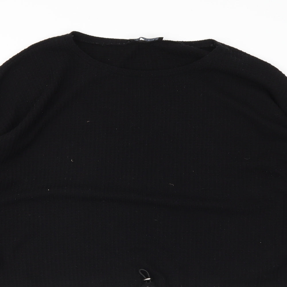 Womens UK Size XL Select Black Cropped Polo