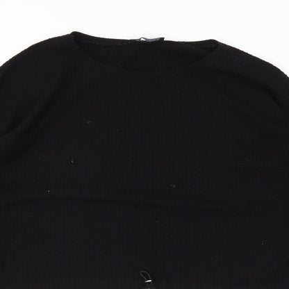 Womens UK Size XL Select Black Cropped Polo