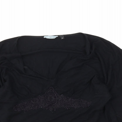 Womens UK Size 14 Red Herring Black Basic Blouse