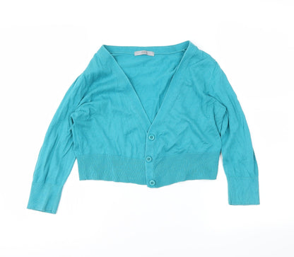 M&S Womens Blue   Cardigan Jumper Size 10