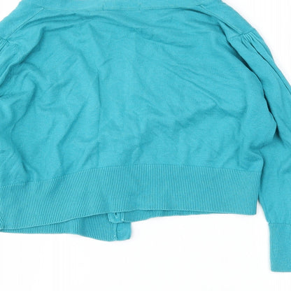 M&S Womens Blue   Cardigan Jumper Size 10