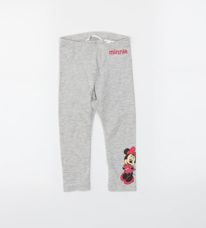 H&M Girls Grey   Pedal Pusher Trousers Size 2 Years