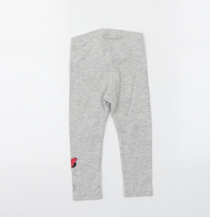 H&M Girls Grey   Pedal Pusher Trousers Size 2 Years