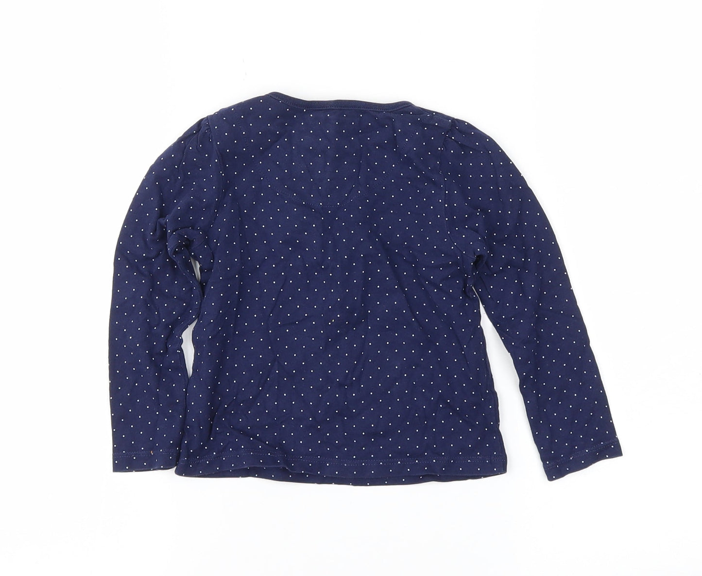 TU Girls Blue Polka Dot  Basic T-Shirt Size 12-18 Months