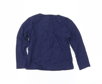 TU Girls Blue Polka Dot  Basic T-Shirt Size 12-18 Months