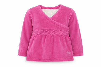 Front view of my favourite things girls’ pink jumper, size 12-18, months