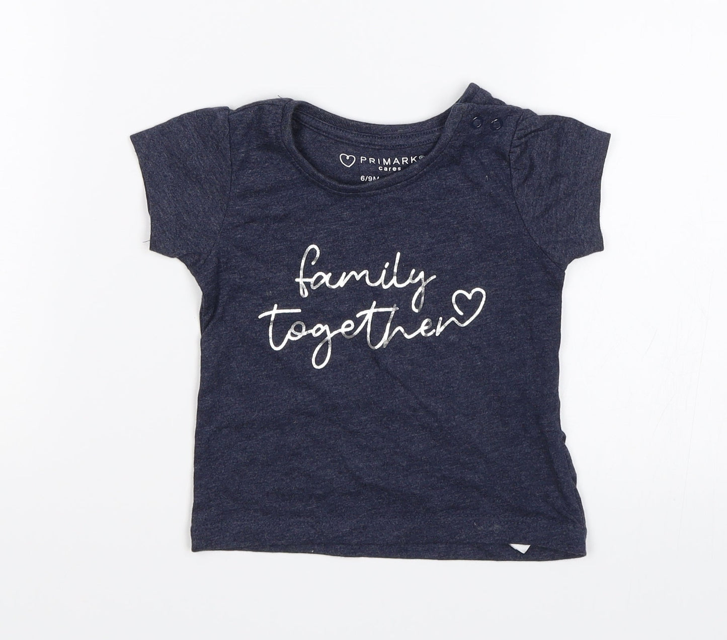 Primark Baby Blue   Basic T-Shirt Size 6-9 Months  - Family together