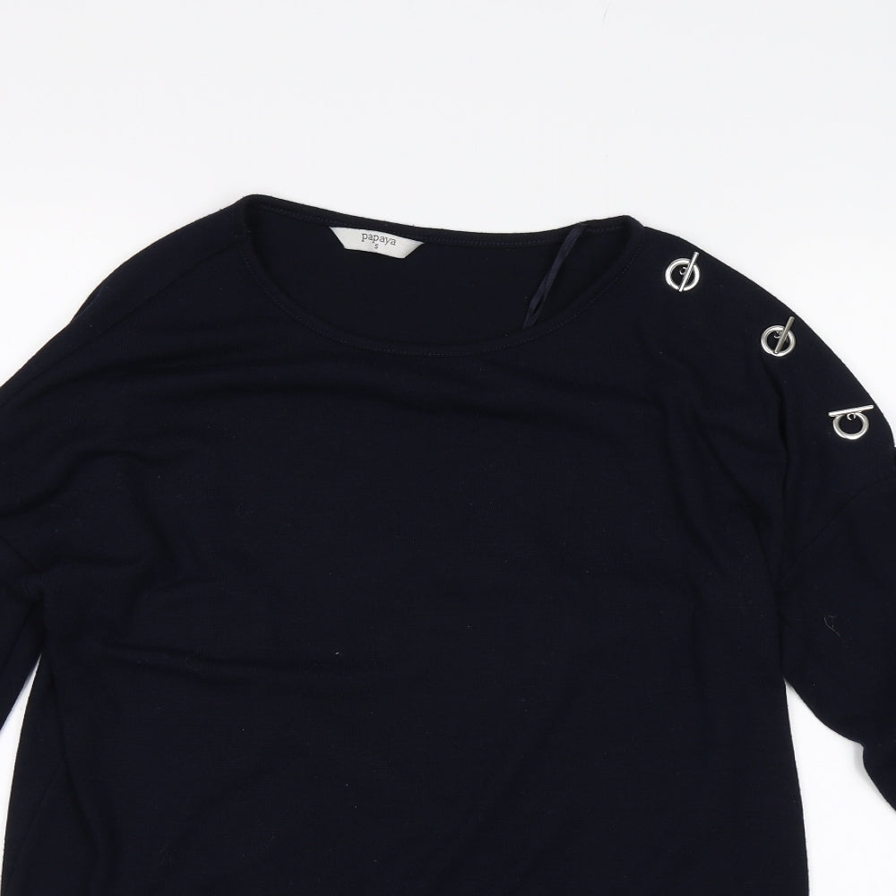 Papaya Womens Blue   Jersey T-Shirt Size S