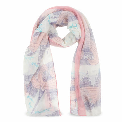 Front view of Preworn women’s pink shawl/wrap - paris