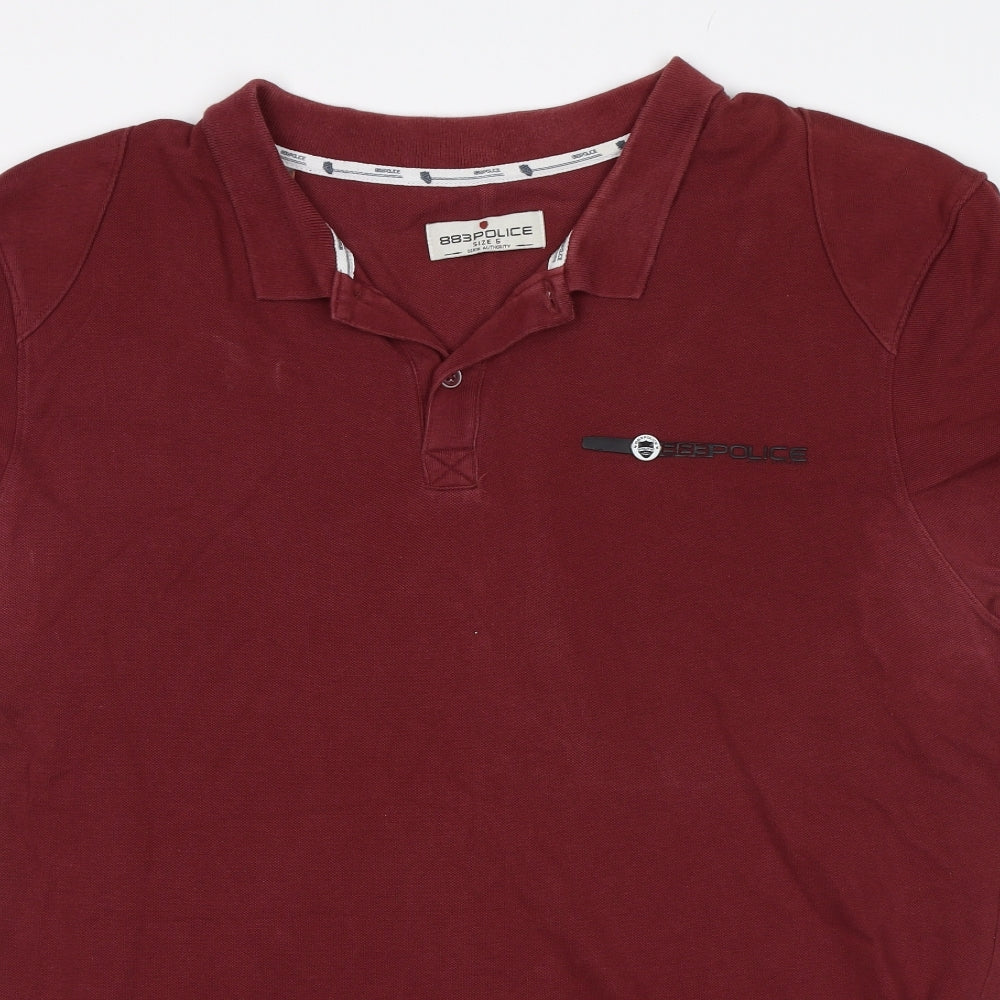 Police Womens Red   Basic Polo Size 6