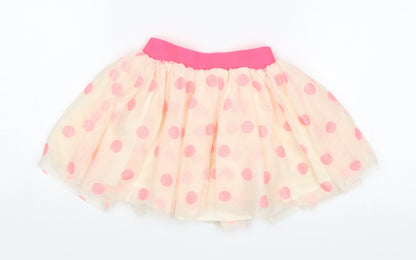 H&M Girls Pink Polka Dot  Swing Skirt Size 2-3 Years