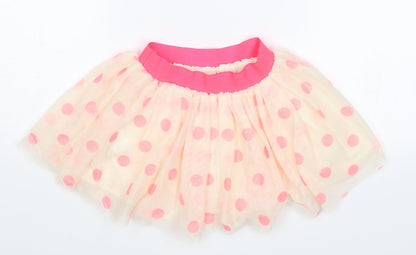 H&M Girls Pink Polka Dot  Swing Skirt Size 2-3 Years