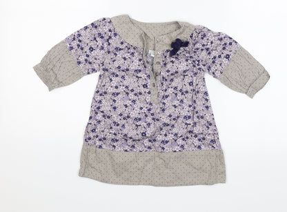 Vertbaudet Baby Purple Floral  Shift  Size 18 Months