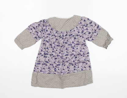 Vertbaudet Baby Purple Floral  Shift  Size 18 Months