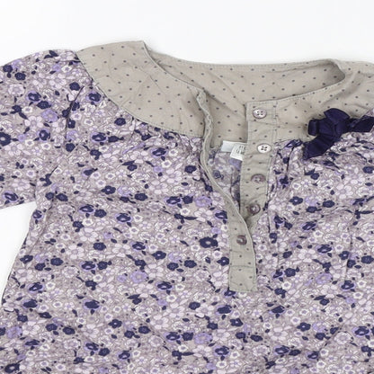Vertbaudet Baby Purple Floral  Shift  Size 18 Months