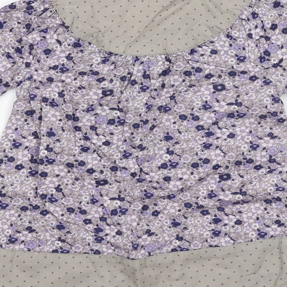 Vertbaudet Baby Purple Floral  Shift  Size 18 Months