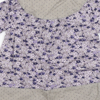 Vertbaudet Baby Purple Floral  Shift  Size 18 Months