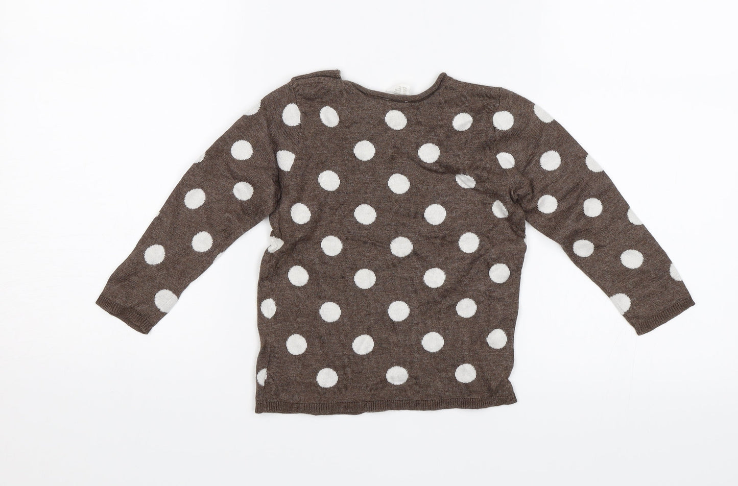 H&M Baby Brown Polka Dot  Pullover Jumper Size 12-18 Months