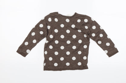 H&M Baby Brown Polka Dot  Pullover Jumper Size 12-18 Months