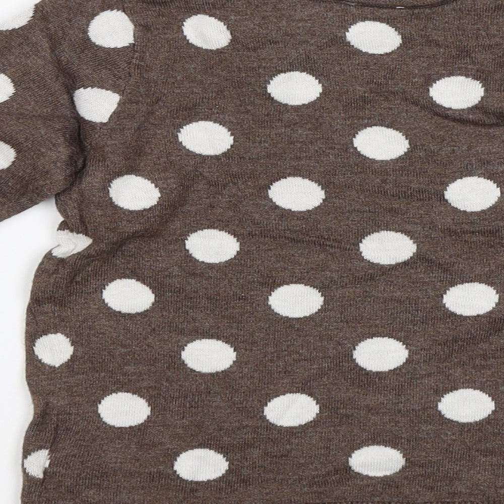 H&M Baby Brown Polka Dot  Pullover Jumper Size 12-18 Months