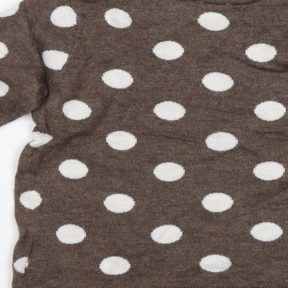 H&M Baby Brown Polka Dot  Pullover Jumper Size 12-18 Months