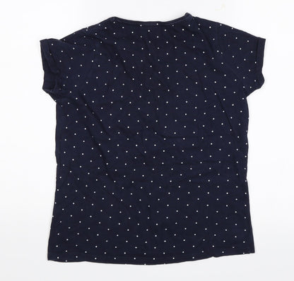 Primark Girls Blue Polka Dot  Basic T-Shirt Size 11-12 Years  - Just be you