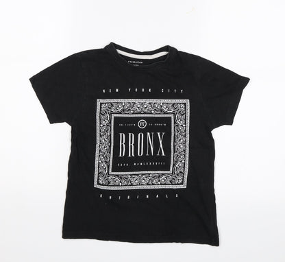 Primark Boys Black   Basic T-Shirt Size 7-8 Years  - New York City Bronx