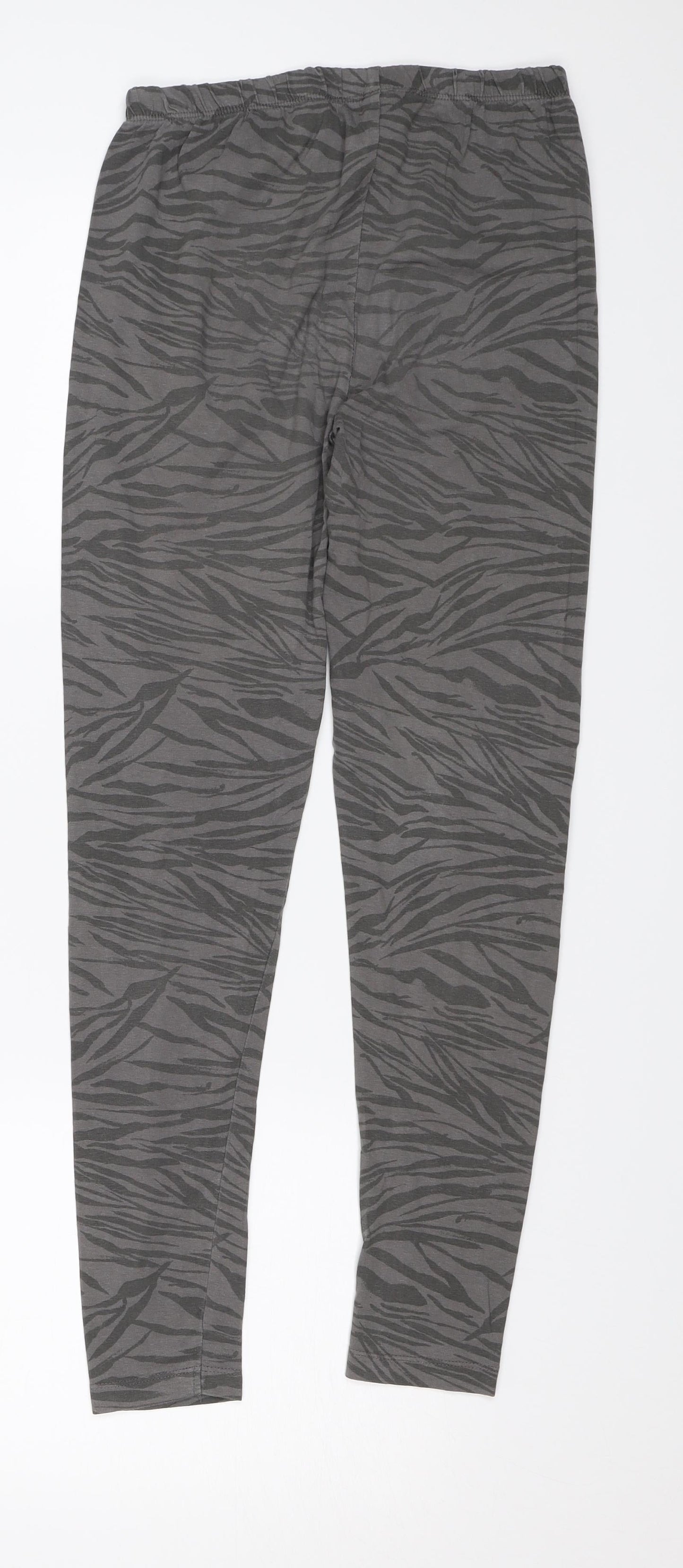 TU Girls Grey Animal Print  Jegging Trousers Size 12 Years