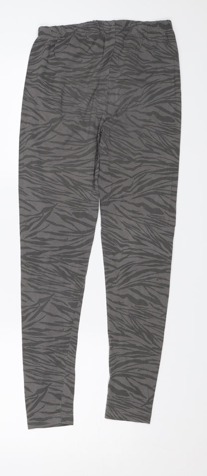 TU Girls Grey Animal Print  Jegging Trousers Size 12 Years