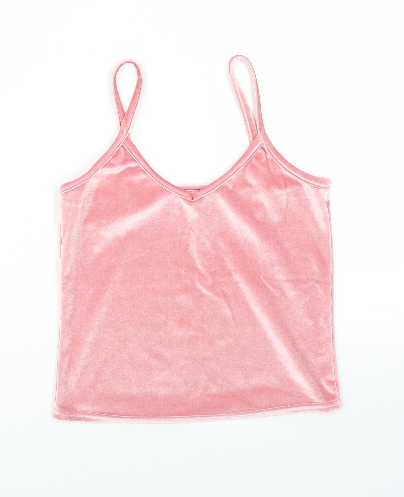 Womens UK Size S Preworn Pink Basic Tank