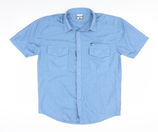 sun cai Mens Blue    Button-Up Size L