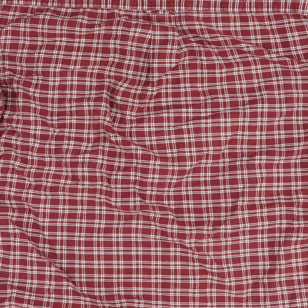 Mens UK Size S Marks and Spencer Red  Button-Up Long Sleeve Casual Shirt