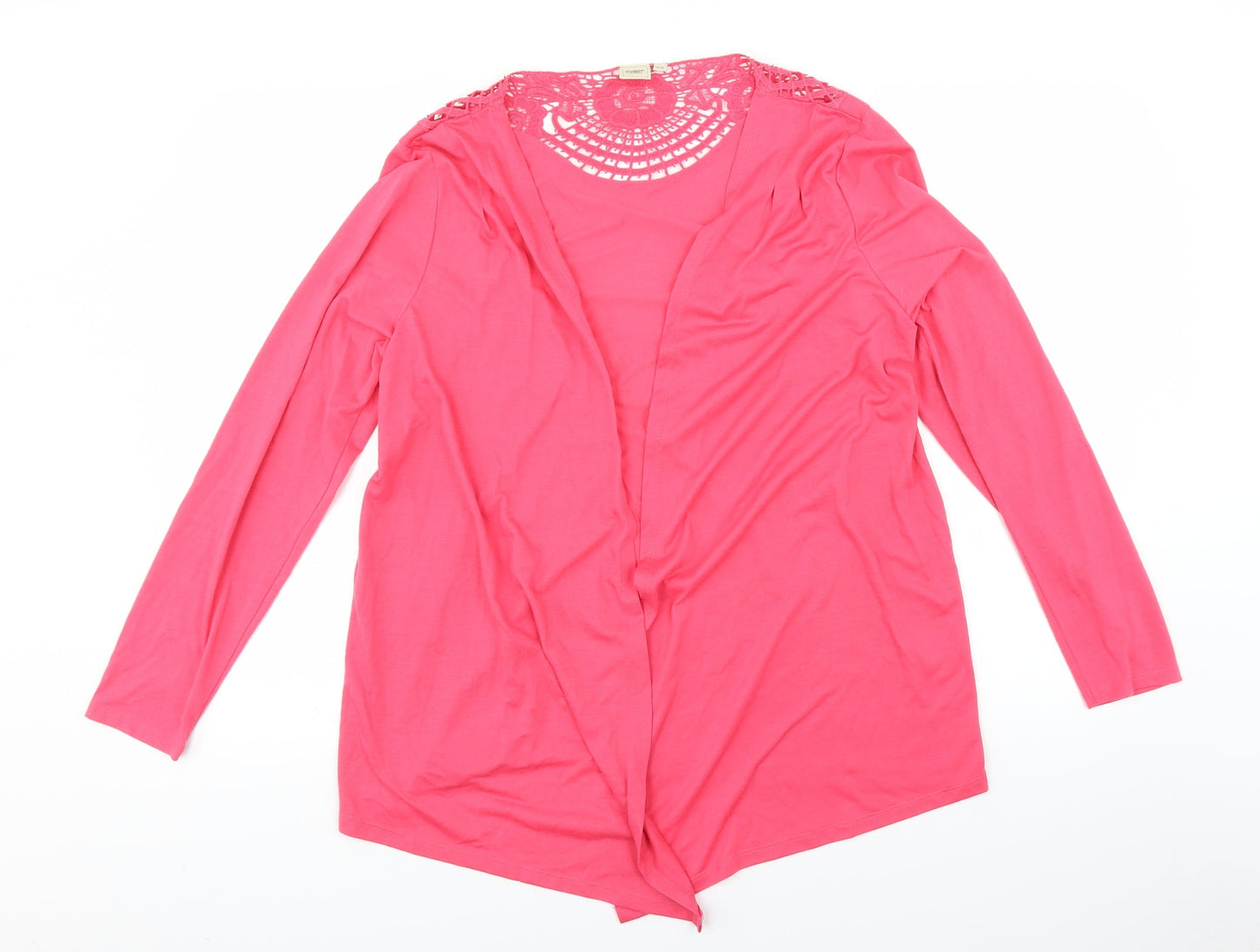Cotton Traders Womens Pink   Cardigan Jumper Size 14