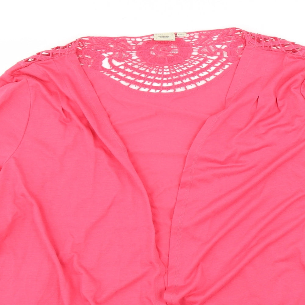 Cotton Traders Womens Pink   Cardigan Jumper Size 14